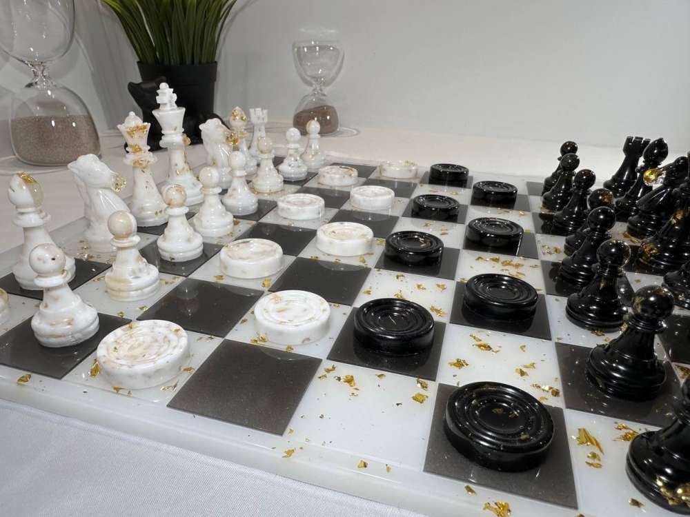Шахматы из эпоксидной смолы «Богема»